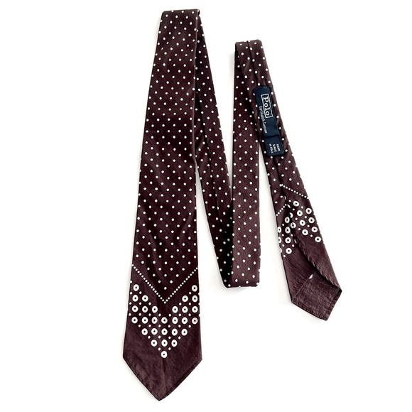 Polo Ralph Lauren Other - Polo Ralph Lauren Cotton Polka Dot Bandana Necktie
